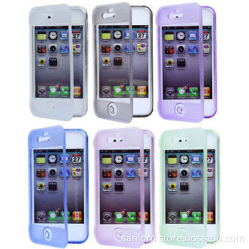 TPU Cases for iPhone, with Flip Cover and Dust-proof Plugs